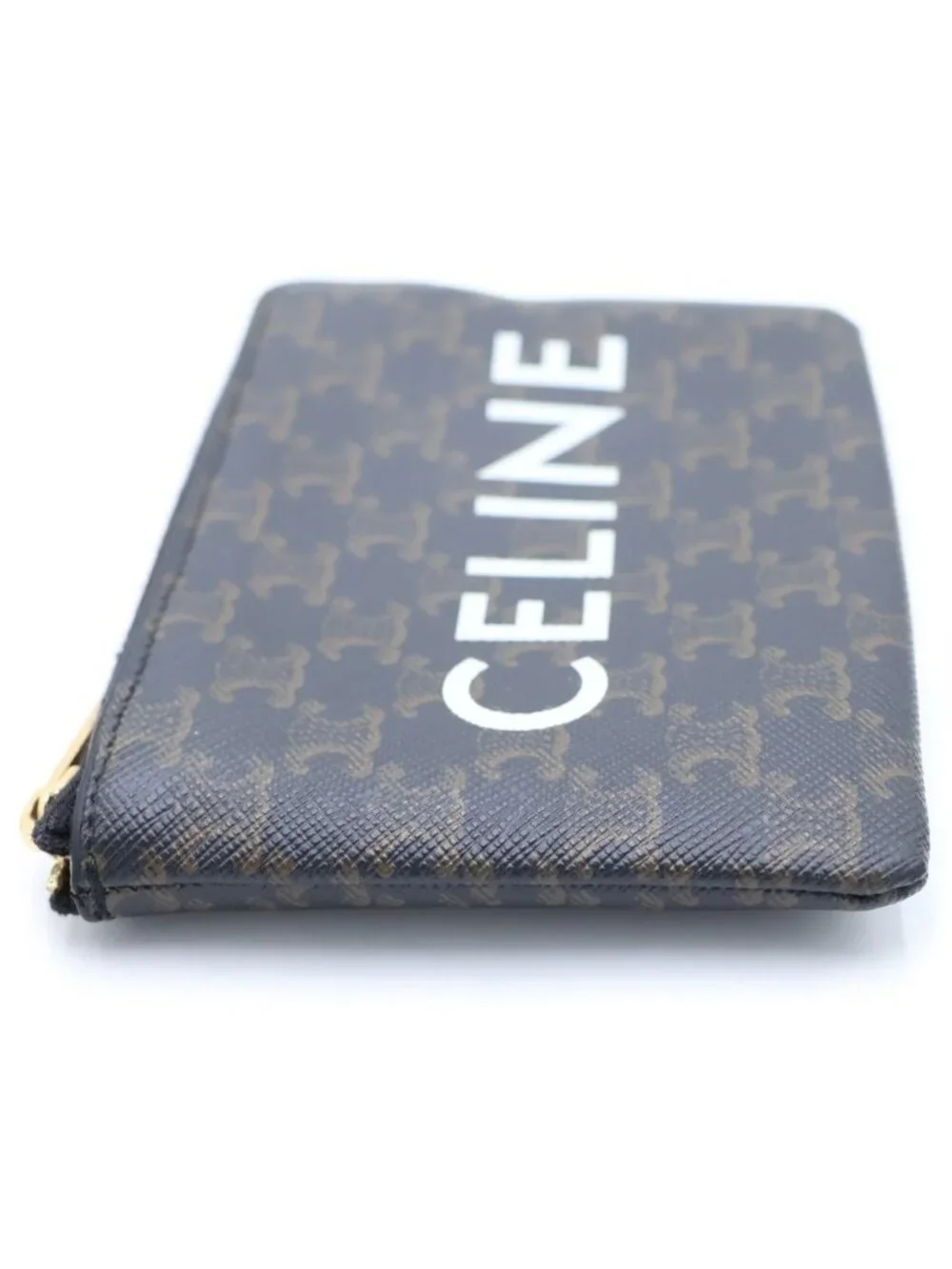 Celine Coin Case Brown With Triomphe Logo